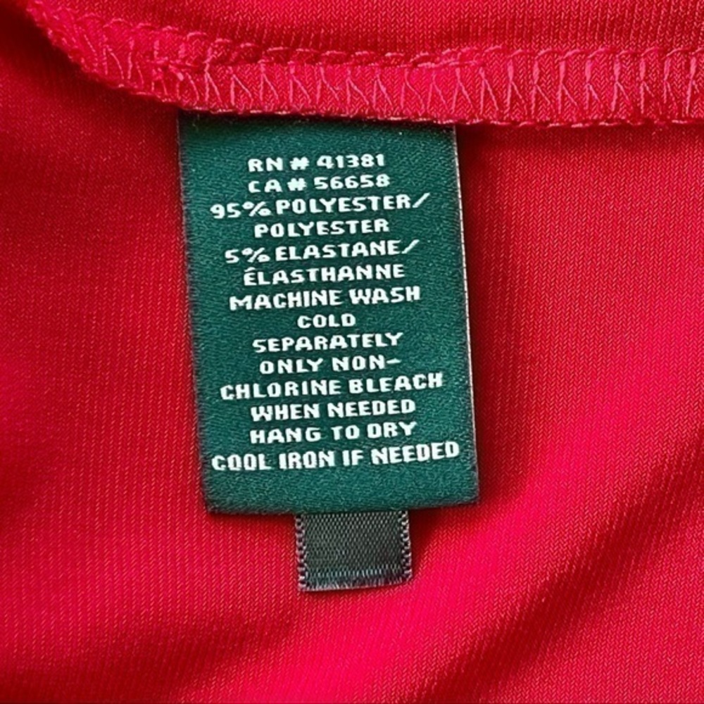 Lauren by Ralph Lauren Red Cap Sleeve Drape Neck Sheath Cocktail Dress Size 6 - Picture 9 of 13